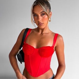 NWT White Fox Stay Tonight Bustier